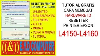 EPSON L4150 L4160 RESETTER ADJUSTMENT PROGRAM RESSETER RESET RESETER PRINTER  TUTORIAL [upl. by Ardene]