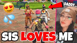 My friends SISTER LOVES ME😍💦 NEW Fortnite GIRLFRIEND [upl. by Linskey]