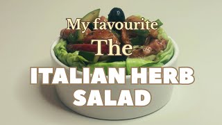 My favourite Italian salad recipe high fibre high protein dry herbs fresh veggies and fruits [upl. by Ariahaj]