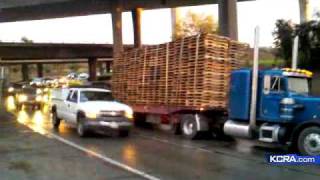 Pallet Spill Creates Traffic Mess [upl. by Belia]