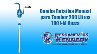 Confira a Bomba Rotativa Manual para Tambor 200 Litros 7801 M Bozza na FK [upl. by Eidlog8]