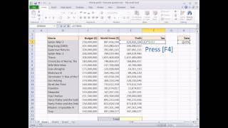 Excel Quick Tip 2  The Quickest Way to put Dollar Signs into a Formula  Wise Owl [upl. by Yatnoed986]