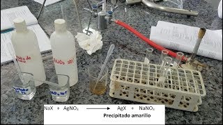 Experimento 2 parte 4  Identificación de Halógenos en Sustancias Orgánicas [upl. by Hallock]