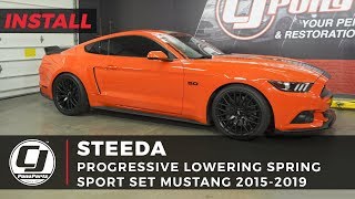 20152023 Ford Mustang Install Steeda Progressive Sport Lowering Springs [upl. by Alleber612]