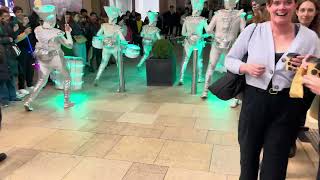 Leeds Light Night 2024 Trinity Shopping Centre Spark Drummers 2 [upl. by Yelrebmik373]