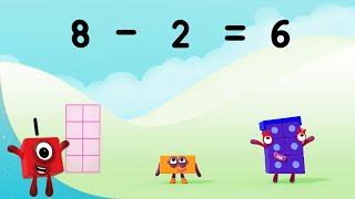 Numberblocks  Subtracting with the Numberblocks  Learn to Count  LearningBlocks [upl. by Jock]