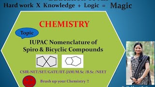 IUPAC Nomenclature of SpiroBicyclic moleculesCSIRNETSETGATEChemistryMScBScIIT JAMNEET [upl. by Caia]