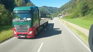 Mercedes Actros 1851 POV Unteralpfen nach BadenBaden 3Teil  Titisee bis Freiburg im Breisgau B31 [upl. by Stuart]