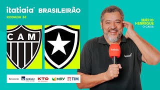 ATLÉTICO X BOTAFOGO AO VIVO NA ITATIAIA  REACT DO BRASILEIRÃO [upl. by Llib]