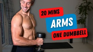 20 MIN ARMS WORKOUT  One Dumbbell ONLY Biceps amp Triceps Killer [upl. by Varini579]