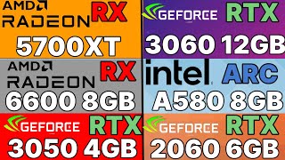 INTEL ARC a580 VS RX 6600 VS RX 5700 XT VS RTX 3060 VS RTX 2060 VS RTX 3050 INTEL a580 gaming test [upl. by Salguod]