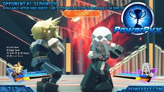 Final Fantasy 7 VII Rebirth  All 3D Brawler Opponents amp Sephiroth  Polygonal Prizefighter Trophy [upl. by Ieppet]