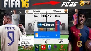 FIFA 16 Mod FC 24 25 Mobile Offline Updated Transfer market Real Face🇮🇩🎮⚽️ [upl. by Emanuele]