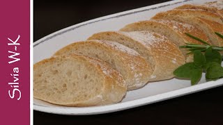 Baguette  Stangenweißbrot  einfache Herstellung [upl. by Lein451]