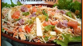 Ensalada Chef receta muy fácil [upl. by Surtimed]