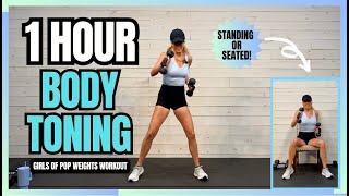 1 HOUR🔥BODY TONING GIRLS OF POP WORKOUT🔥STANDING OR SEATED🔥SABRINA CARPENTER OLIVIA RODRIGO amp MORE [upl. by Ardnasal]