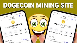 Free DOGECOIN Mining Site without investment 2024 [upl. by Bellis]