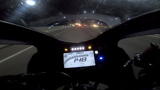 2023 Yamaha R15 V4 PURE SOUND  NIGHT TOPSPEED [upl. by Psyche]