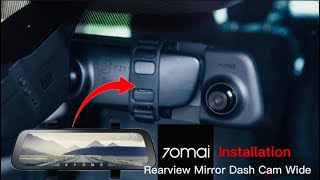 How to Install Car Rearview Mirror Dash Cam Wide 70mai  Review and Unboxing 70mai Mirror Dash Cam [upl. by Hoehne]