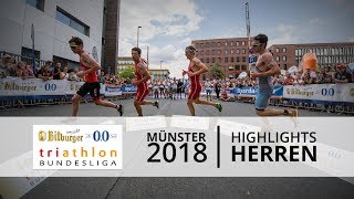 1 Bitburger 00 TriathlonBundesliga  Münster 2018 Highlights Männer [upl. by Eckmann]