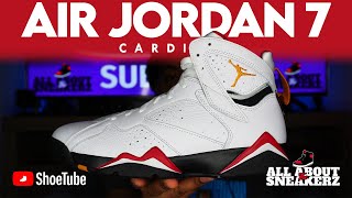 AIR JORDAN 7 CARDINAL UNBOXING amp REVIEW [upl. by Granlund]