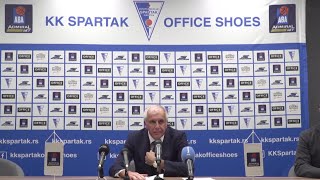 Željko Obradović posle utakmice KK Spartak Subotica VS KK Partizan ABA Liga Press Conference [upl. by Aicitel]