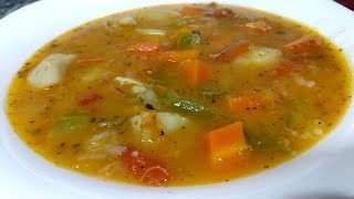 SOPA DE LEGUMES NUTRITIVA MUITO FACIL EM 5 MINUTOS [upl. by Norty]