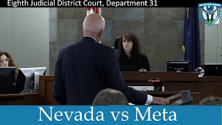 The State of Nevada vs Meta Part 2 October 7 2024 [upl. by Baler764]