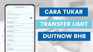 Cara Tukar Had Perbelanjaan DuitNow QR Di RHB Mobile Banking App Dan Limit Bayaran Kod QR [upl. by Roselba]