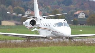 Cessna 560XL Citation XLS DCVVV Take Off at Airport BernBelp [upl. by Claudius]