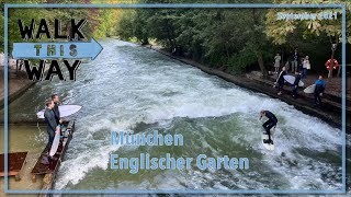 München 2021  Englischer Garten Walking Tour 4K [upl. by Nonek]