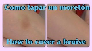 Como cubrir un moretón ♡ How to cover a bruise [upl. by Babara]