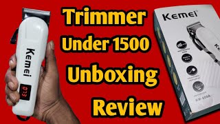 kemei KM809A Trimmer Unboxing And Review video Best Trimmer Under 1500 Rupees How to use Kemei tr [upl. by Atekram]