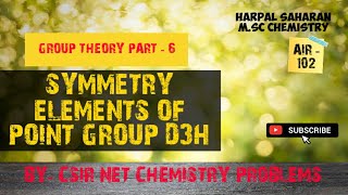 SYMMETRY ELEMENTS OF POINT GROUP D3hBY CSIR NET CHEMISTRY PROBLEMS GROUP THEORY PART  6 [upl. by Raquel]