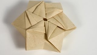 Origami  How to fold a StarPuff Box [upl. by Elletnwahs]