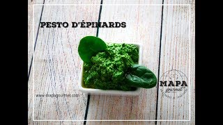 Recette du pesto Épinards fait maison [upl. by Lunna16]