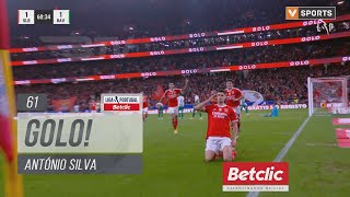 Golo António Silva Benfica 21 Rio Ave Liga 2324 17 [upl. by Enylrac]