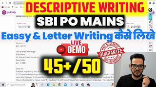 Descriptive Writing for SBI PO Mains 2023  Essay and Letter Topics  Important Tips  Jatin Madan [upl. by Rodolfo]