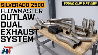 20202024 66L Silverado 2500 Flowmaster Outlaw Dual Exhaust System Review amp Sound Clip [upl. by Hafler]