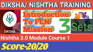 Introduction To FLN Mission Quiz  Diksha Quiz  Nishtha 30 courses  Introduction To FLN Mission [upl. by Nagar]