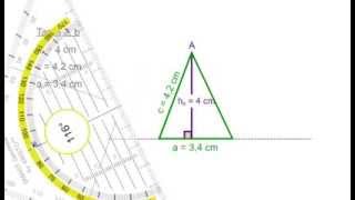 CONSTRUCCIÓN DE UN TRIÁNGULO DADAS LAS MEDIDAS DE DOS LADOS Y UNA ALTURA [upl. by Cheney987]