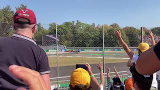 Verstappen  Hamilton crash from grandstands  Monza F1 GP 2021 [upl. by Lefkowitz]