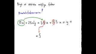 Matematik A Bryta ut faktorer [upl. by Rattray]