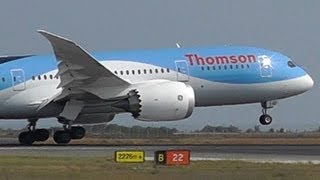 First 787 at LCA Landing Takeoff External views Thomson 7878  Unique views [upl. by Marina]