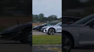 Lamborghini Aventador SVJ vs 585hp Kia EV6 GT amp Audi RS etron GT dragrace shorts credit Carwow [upl. by Ayt]