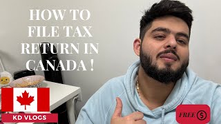 How to File Tax Return Online For FREE Online In Canada 2024  KD VLOGS [upl. by Manoop]