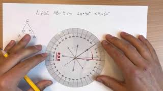 Driehoek tekenen met koershoekmeter [upl. by Adnalram]