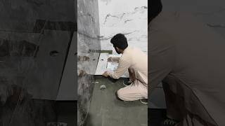 Bathroom Floor Tile Installation shorts youtubeshorts bathroom [upl. by Bradan466]