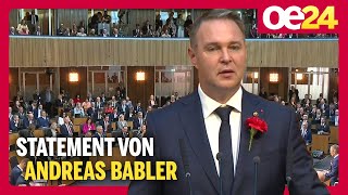 Nationalrat Statement von SPÖChef Andreas Babler [upl. by Chretien]