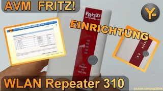 Einrichtung amp Konfiguration AVM FRITZ WLAN Repeater 310  WiFi Verstärker 80211bgn WPA2 [upl. by Medora]